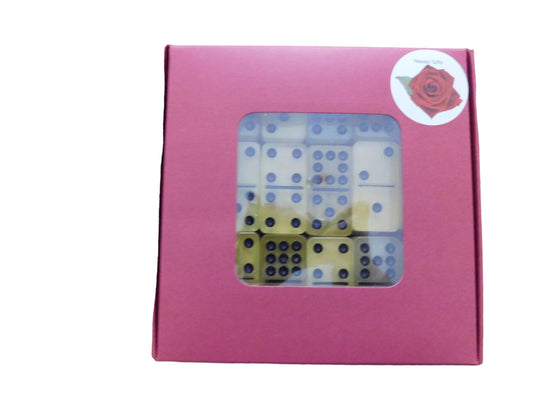 Double 9 Domino Set in Red Gift Box Artisan | Family Game | Nesso Gifts